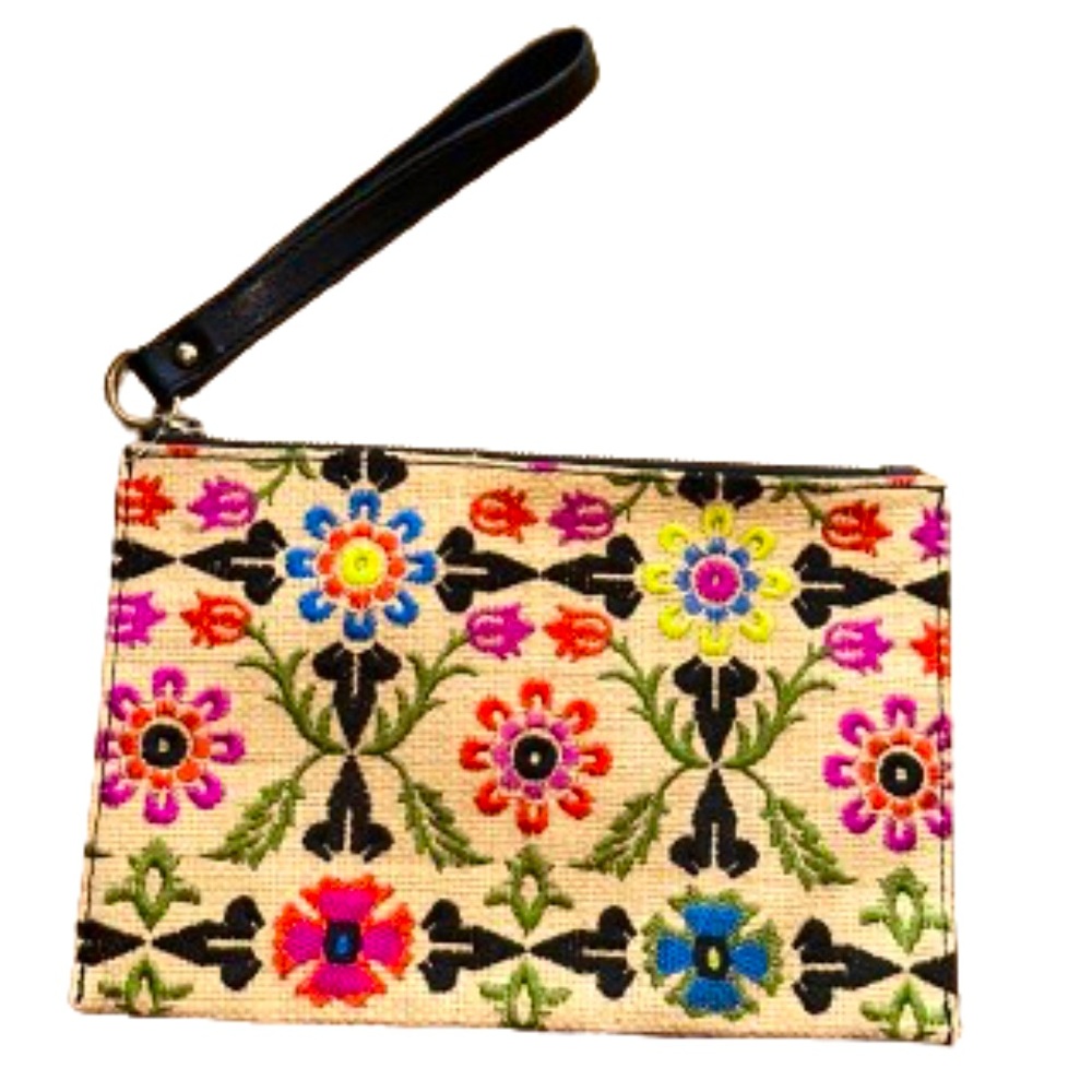 INC flowered wristlet NWT